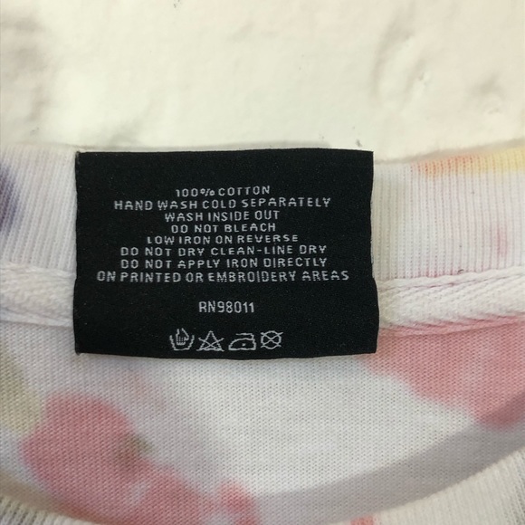 Ice Cream Tie Dye Graphic T Shirt Long Sleeve BBC - Picture 8 of 10